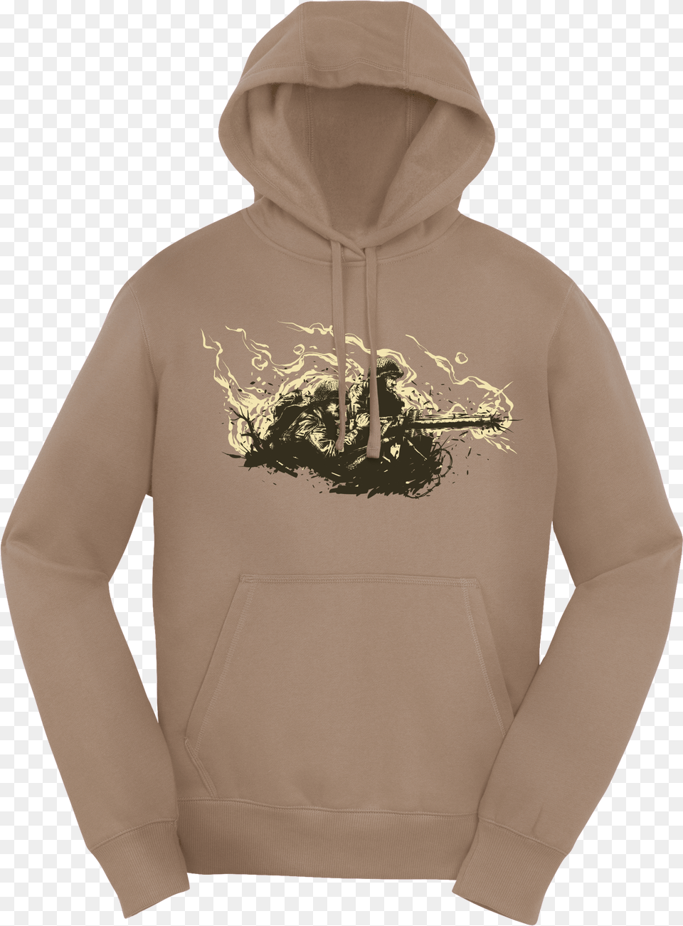 Wwii Comic Machine Gun Hoodie Free Transparent Png