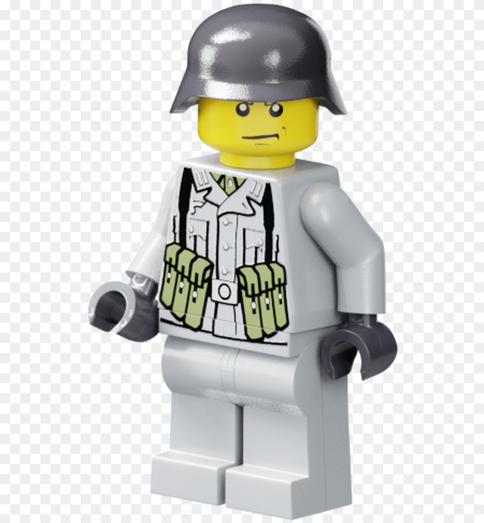 Wwii German Soldier With Mp40 Pouches Brickmania Ww1 German Soldier, Baby, Person, Helmet, Face Free Transparent Png