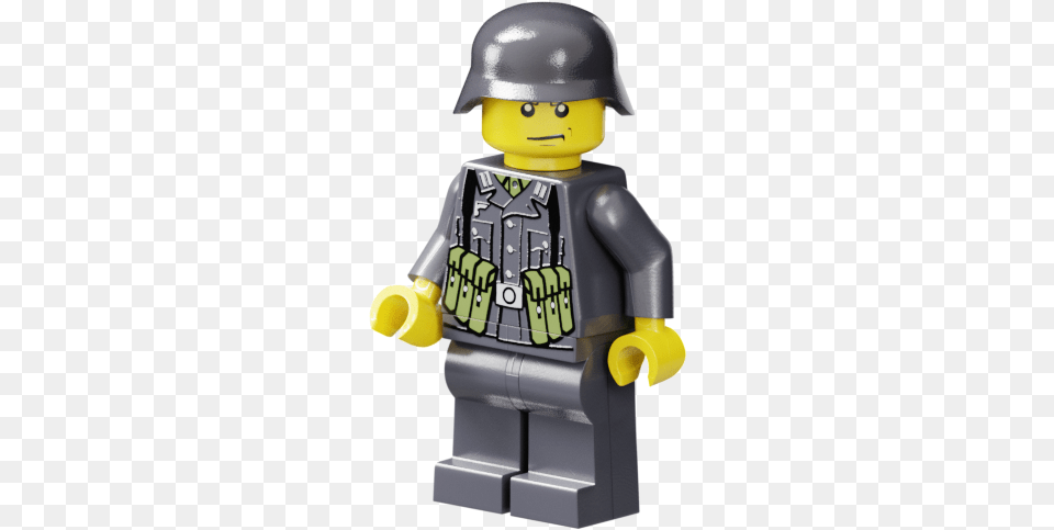 Wwii German Soldier With Mp40 Pouches Lego German Soldiers, Baby, Person, Helmet Free Transparent Png