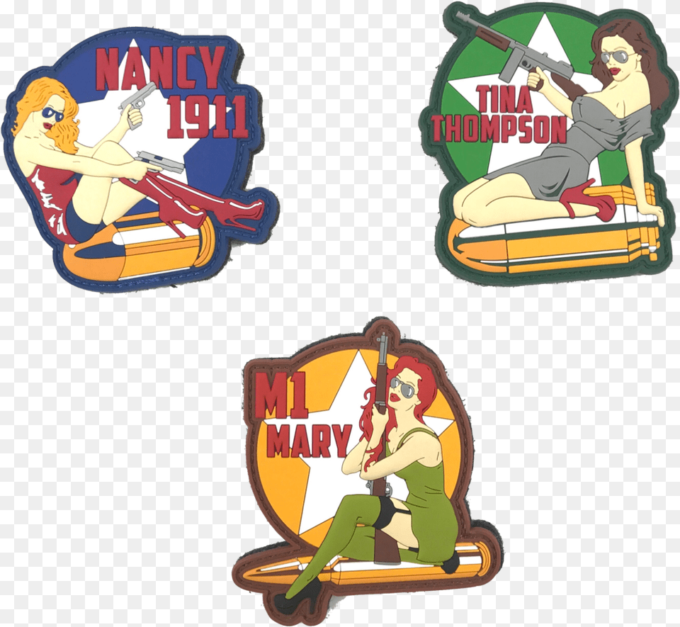 Wwii Pinup 3 Pack Bundle Pin Up Morale Patch, Adult, Publication, Person, Woman Free Transparent Png
