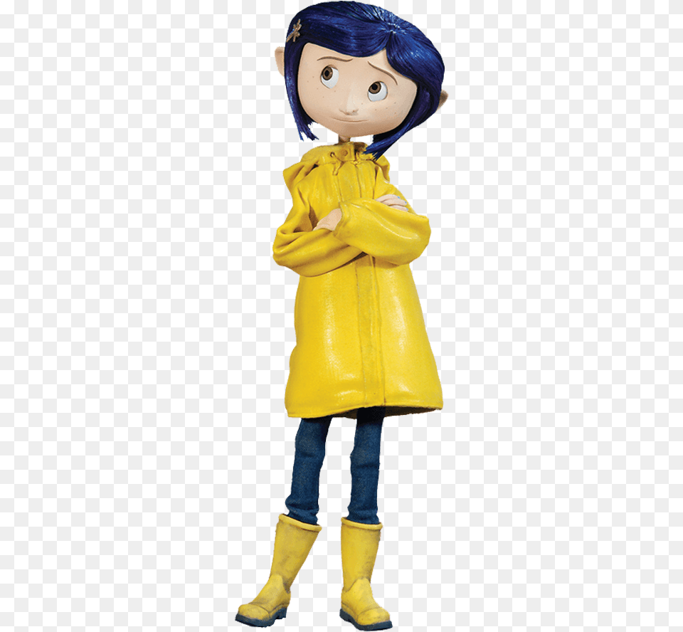 Wybie Coraline Doll, Clothing, Coat, Person, Toy Free Png