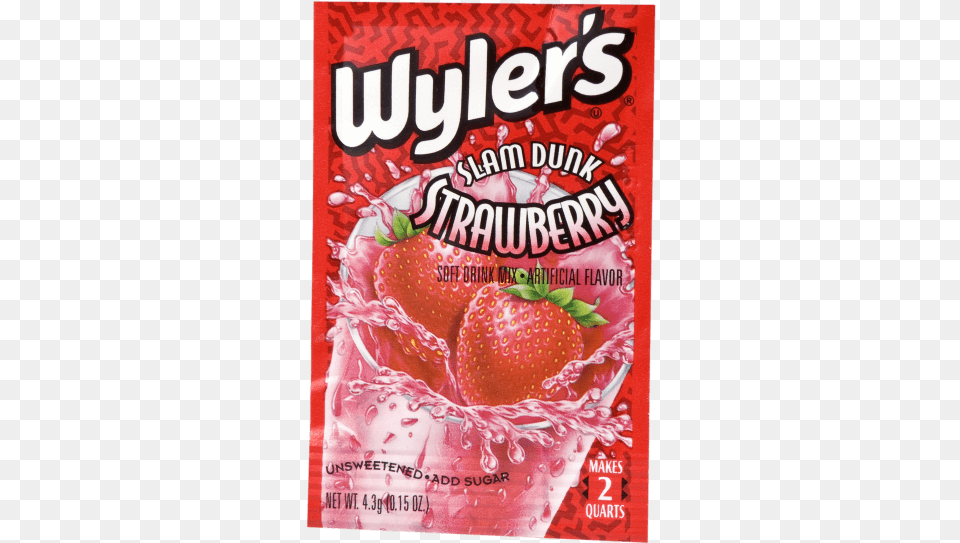 Wylers Slam Dunk Strawberry, Advertisement, Poster, Berry, Food Free Transparent Png