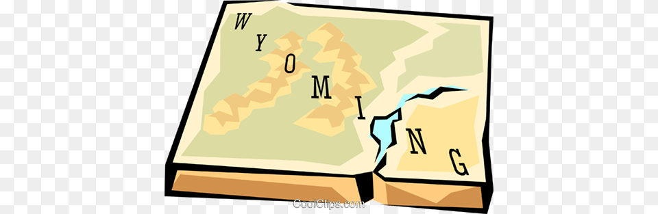 Wyoming State Map Royalty Vector Clip Art Illustration, Chart, Plot, Atlas, Diagram Png Image