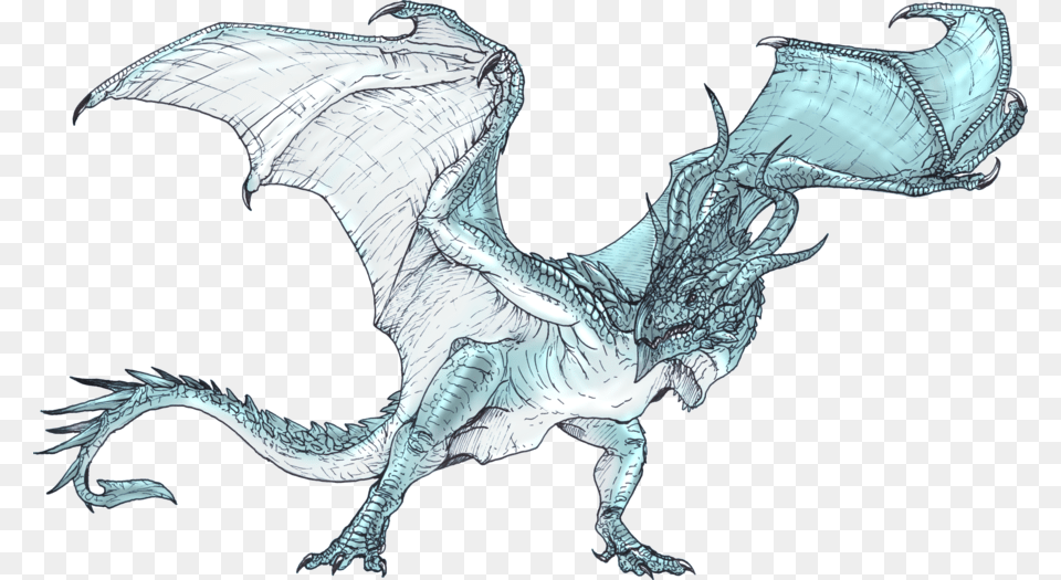 Wyvern By Fafnirx Clipart Black And White Dragon On Two Legs, Animal, Dinosaur, Reptile Free Transparent Png