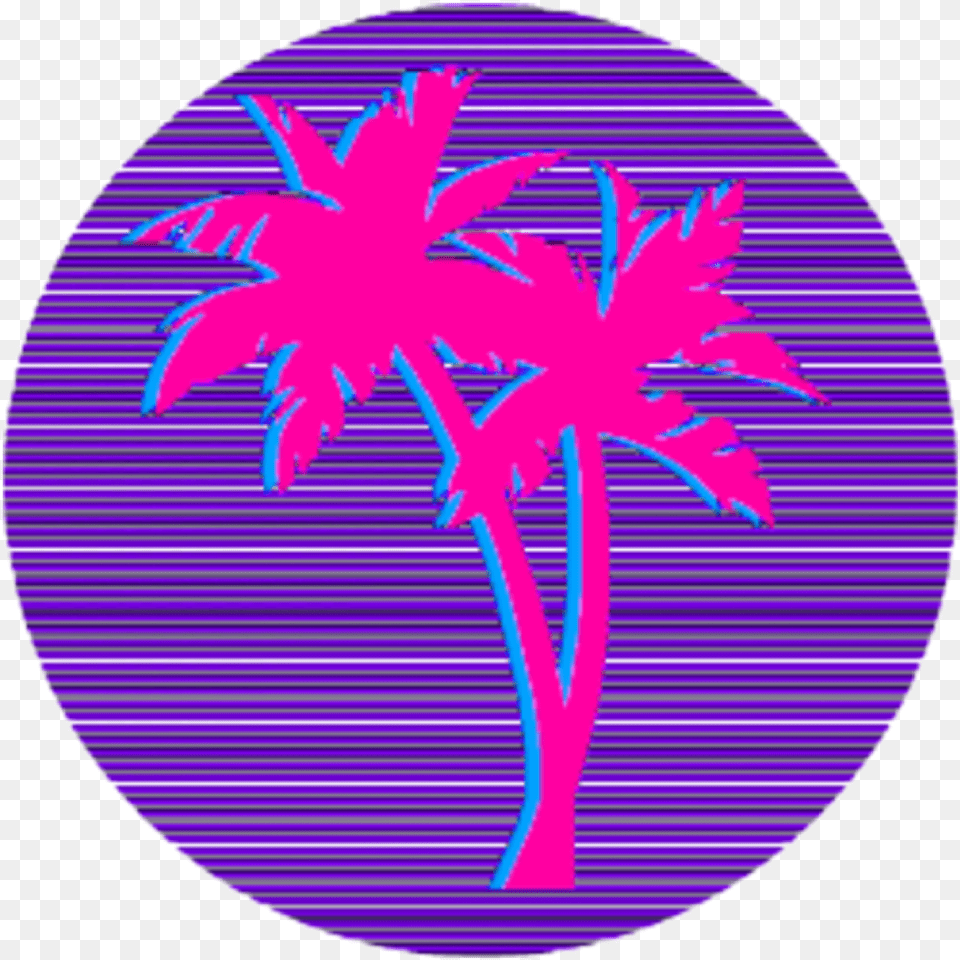 X 1024 Neon Palm Tree, Purple, Palm Tree, Plant Free Png Download