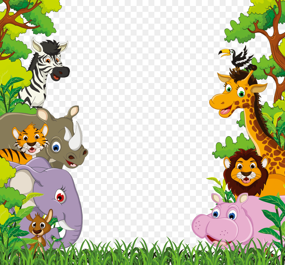X 1066 3 Animal Cartoon Background, Grass, Plant, Giraffe, Mammal Free Png