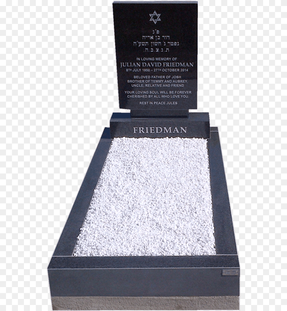 X 1078 2 Headstone Memorial With Pebbles, Gravestone, Tomb Free Png