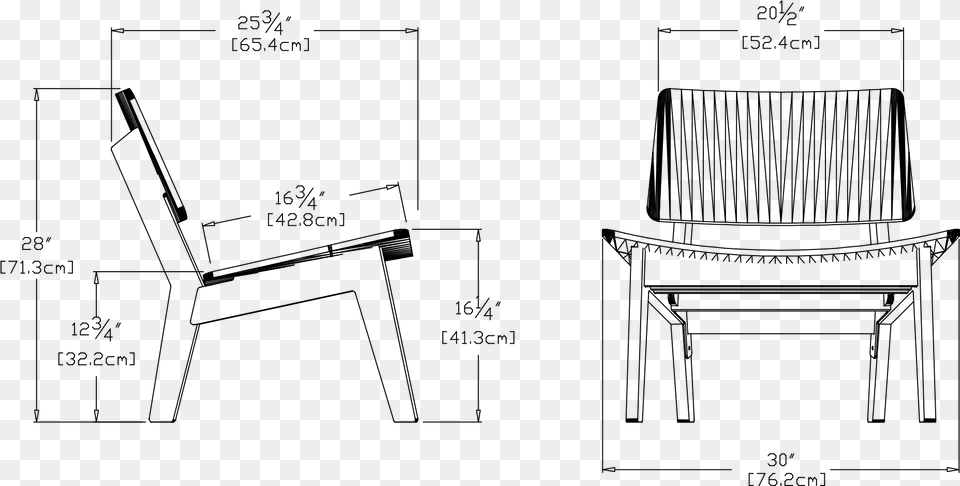 X 1224 4 Lounge Chair Angle Dimension, Gray Free Png