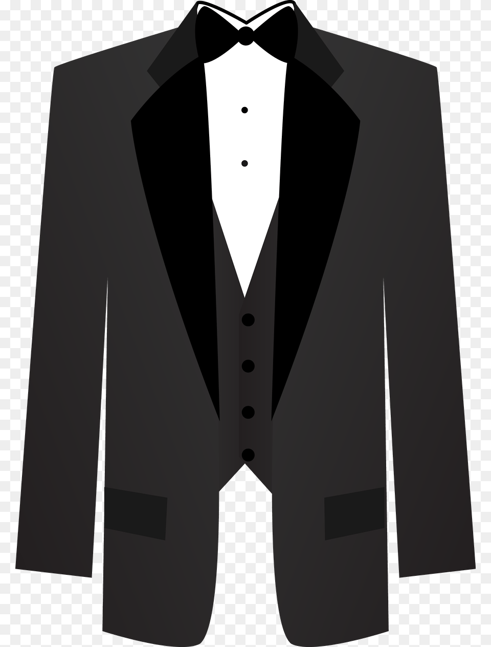 X 1264 2 Tuxedo Clipart Black And White, Accessories, Clothing, Formal Wear, Suit Free Png Download