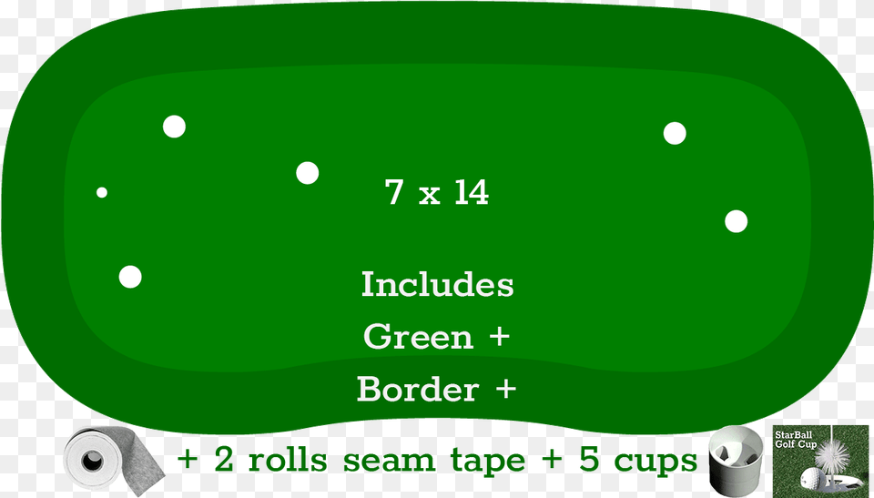 X 14 5 Hole Pro Backyard Indoor Putting Green Parallel Png