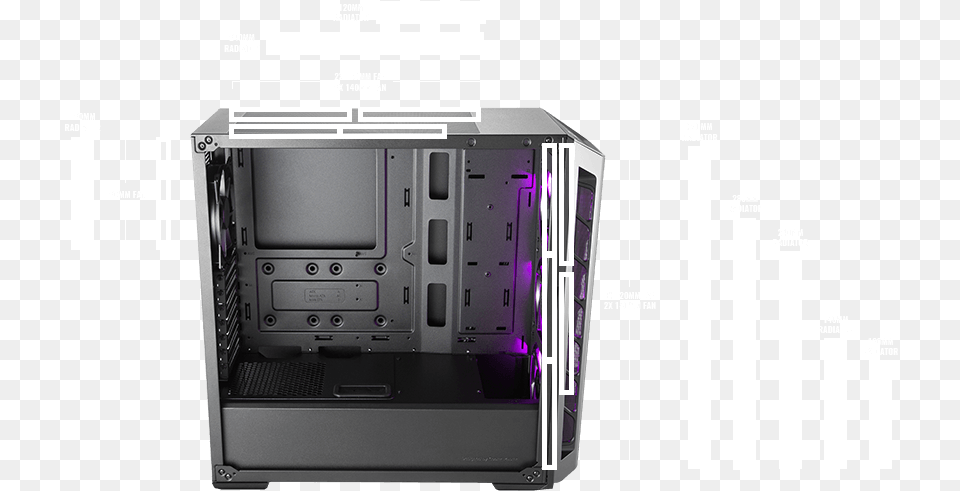 X 140mm Fans In Front Can Only Be Mounted Behind Cooler Master Masterbox Mb520 Rgb, Computer Hardware, Electronics, Hardware, Computer Free Png
