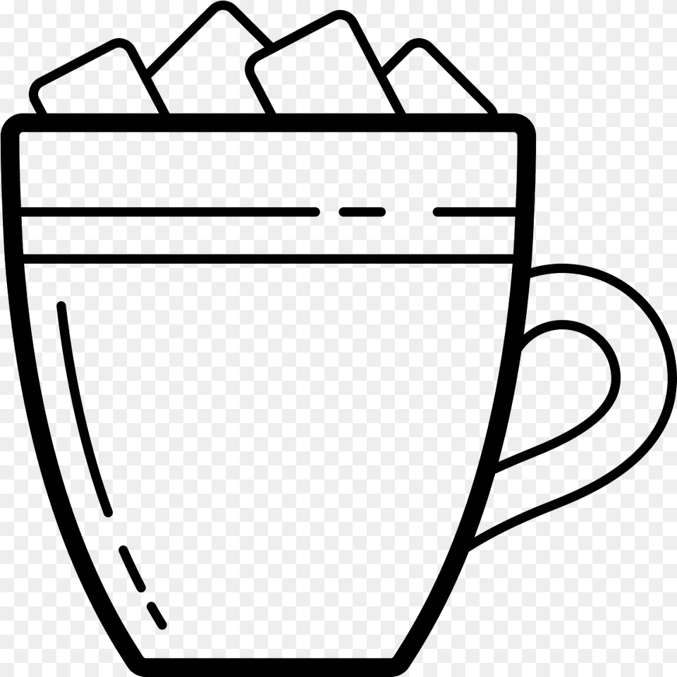 X 1600 Hot Cocoa Clipart Black And White, Gray Png