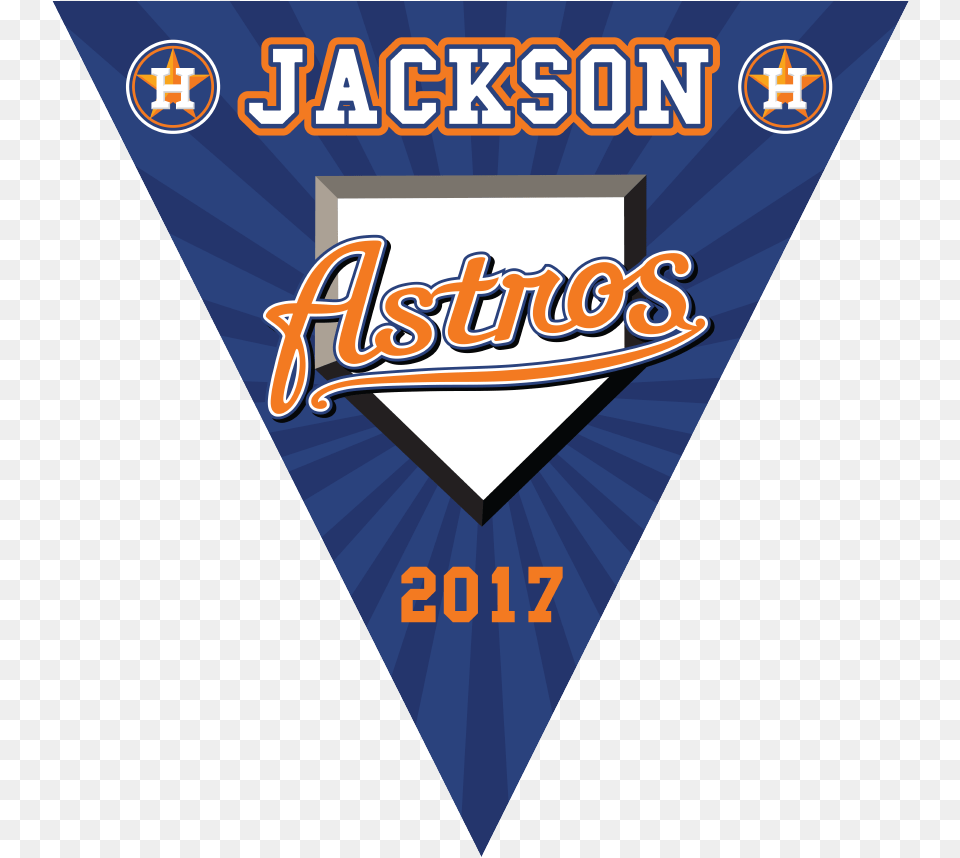 X 22 Vinyl Triangle Pennant Astros Poster, Logo Free Png