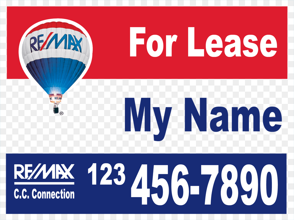 X 24 Yard Sign For Lease Catalog Re Max Yard Sign, Balloon, Screen, Electronics, Advertisement Free Transparent Png