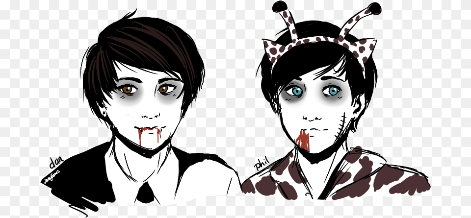 X 475 3 Dan And Phil Transparent Tumblr Halloween, Adult, Book, Comics, Female Free Png