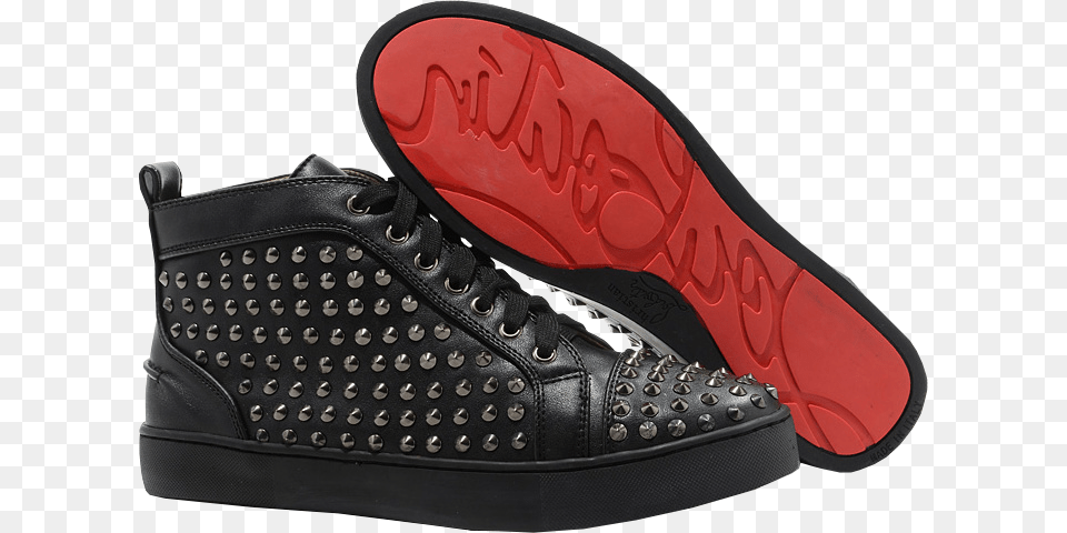 X 480 13 Louboutin Spiked High Tops, Clothing, Footwear, Shoe, Sneaker Free Transparent Png