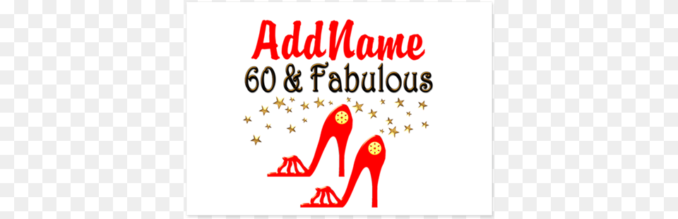 X 5 Postcard Template 60 Ampamp Happy 50th To Me, Clothing, Footwear, High Heel, Shoe Png Image