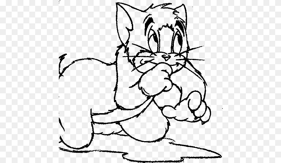 X 576 2 Tom And Jerry Coloring Pages, Gray Free Png Download