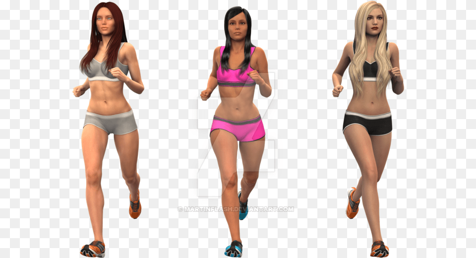 X 576 7 Girls Running, Adult, Person, Woman, Female Free Png