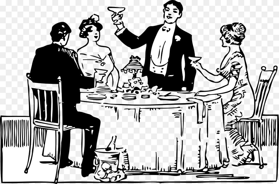 X 634 Dinner Party Clipart, Table, Room, Indoors, Furniture Png Image
