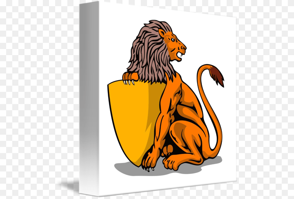 X 650 1 Lion Shield, Animal, Mammal, Wildlife Free Png Download