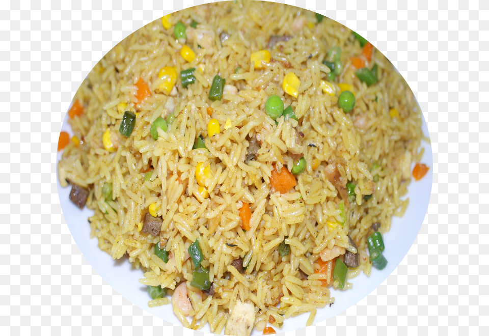 X 660 5 Fried Rice With Chicken Fish, Plate, Food, Grain, Produce Free Png
