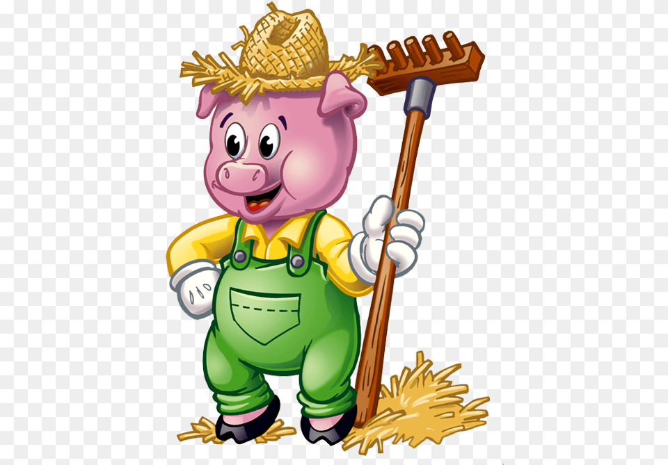 X 668 4 Three Little Pigs Straw, Cleaning, Person, People, Baby Free Png