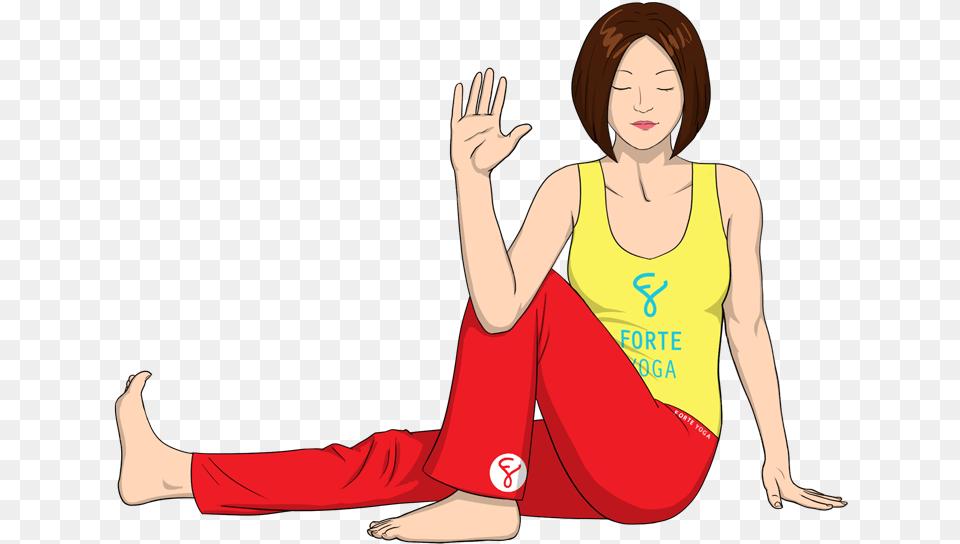 X 675 2 Seated Twist Yoga Pose Drawing, Adult, Female, Person, Woman Free Png