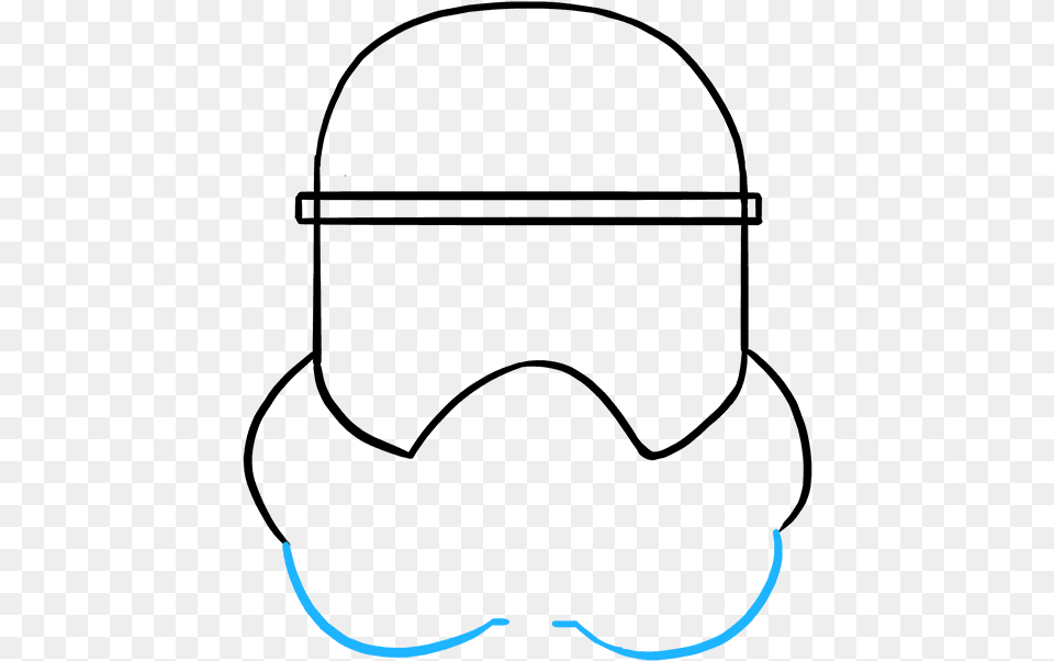 X 678 3 Stormtrooper Helmet Outline Drawing, Face, Head, Person, Mustache Png