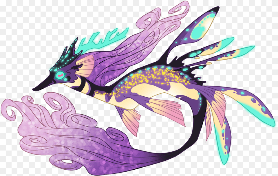 X 694 2 Illustration, Purple, Dragon, Animal, Fish Free Png