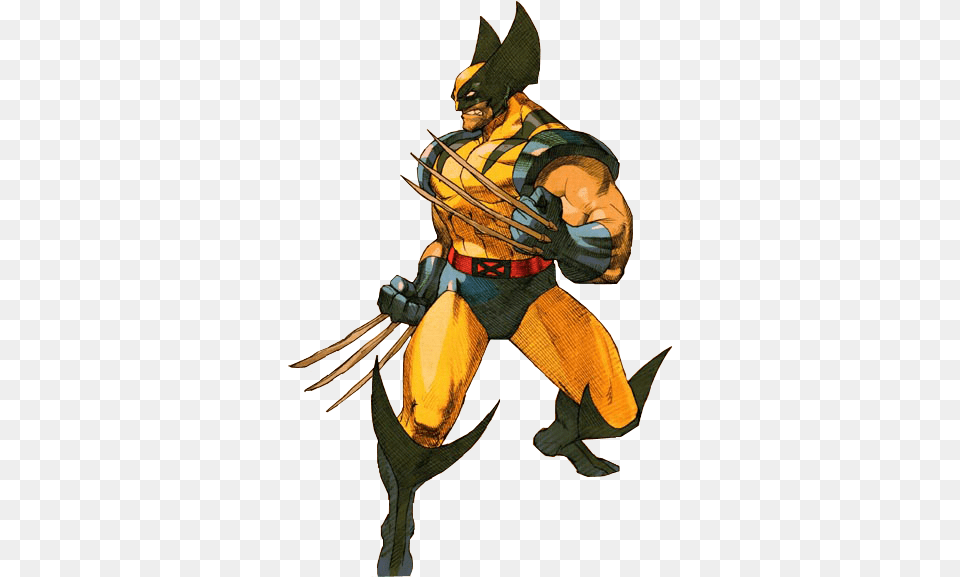 X 6cm Marvel Vs Capcom 2 Wolverine, Adult, Male, Man, Person Free Png