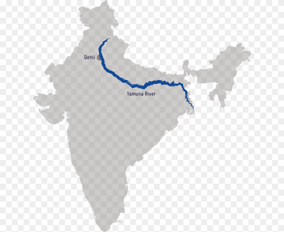 X 800 River Yamuna In India Map, Chart, Plot, Atlas, Diagram Free Png Download