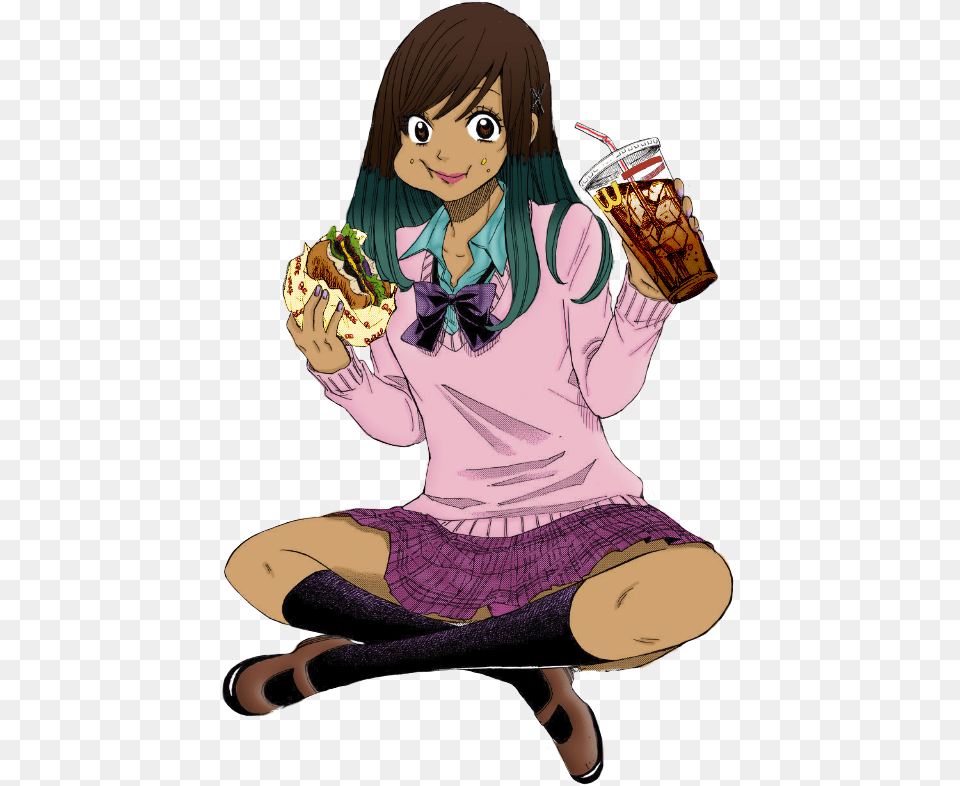 X 823 6 Anime Girl Cute Transparent, Book, Comics, Publication, Adult Free Png