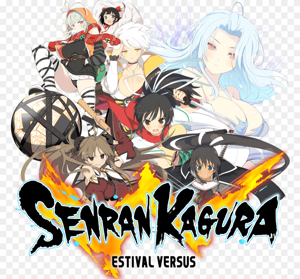 X 894 2 Senran Kagura Estival Versus Logo, Publication, Book, Comics, Adult Png Image