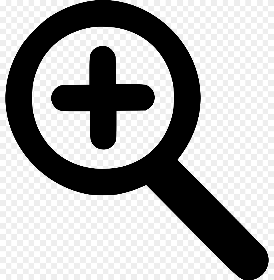 X 980 Magnifying Glass Zoom Icon, Symbol, Cross Png Image