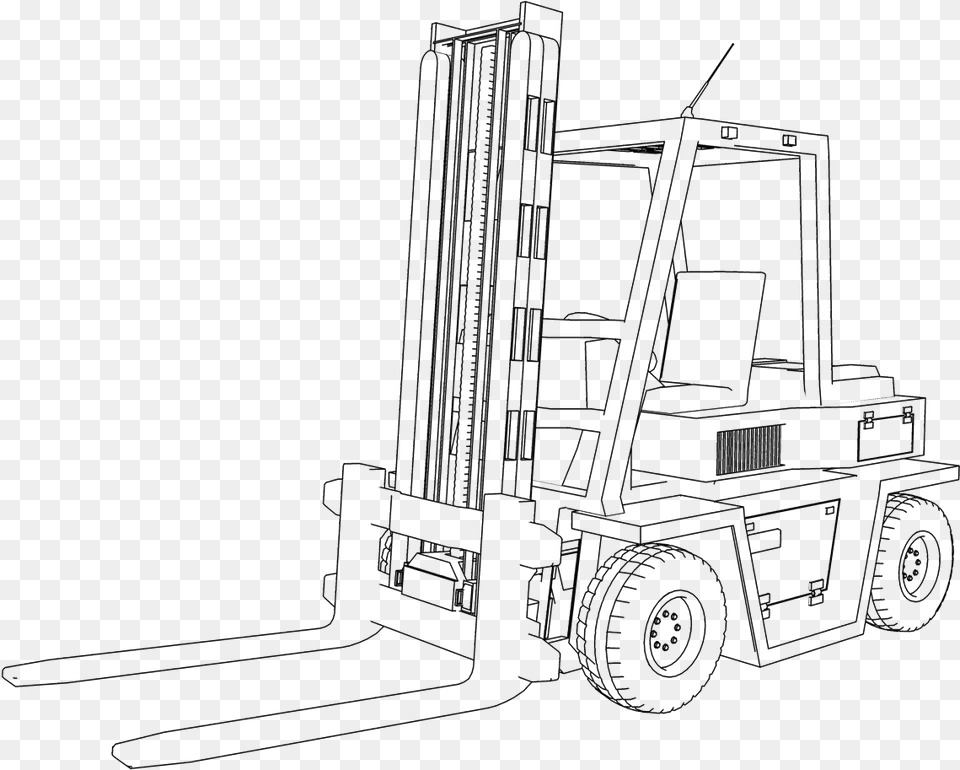 X 999 19 Line Art, Machine, Wheel, Forklift Png