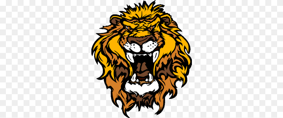 X Angry Lion Tiger Cartoon Lion Head, Animal, Mammal, Wildlife, Face Free Png Download