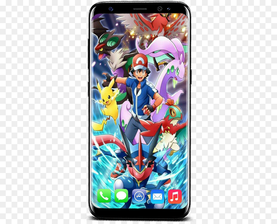 X Ash Greninja, Electronics, Phone, Person, Mobile Phone Png Image