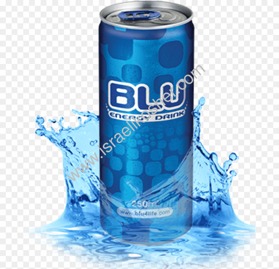 X Blu Energy Drink Background Water Splash Effect, Can, Tin Free Png Download