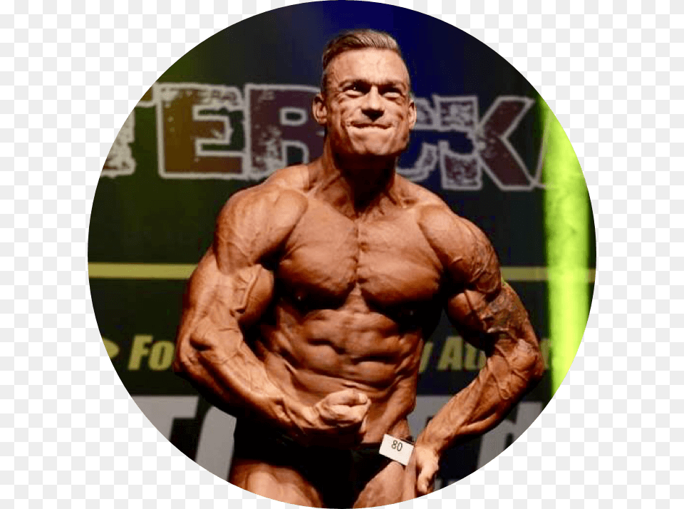 X Danmarksmester I Bodybuilding Bodybuilder Rene, Person, Skin, Adult, Male Png Image