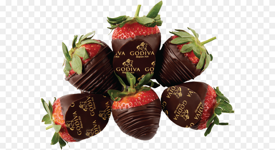 X Dark Chocolate Dipped Strawberry Strawberry, Berry, Food, Fruit, Plant Png