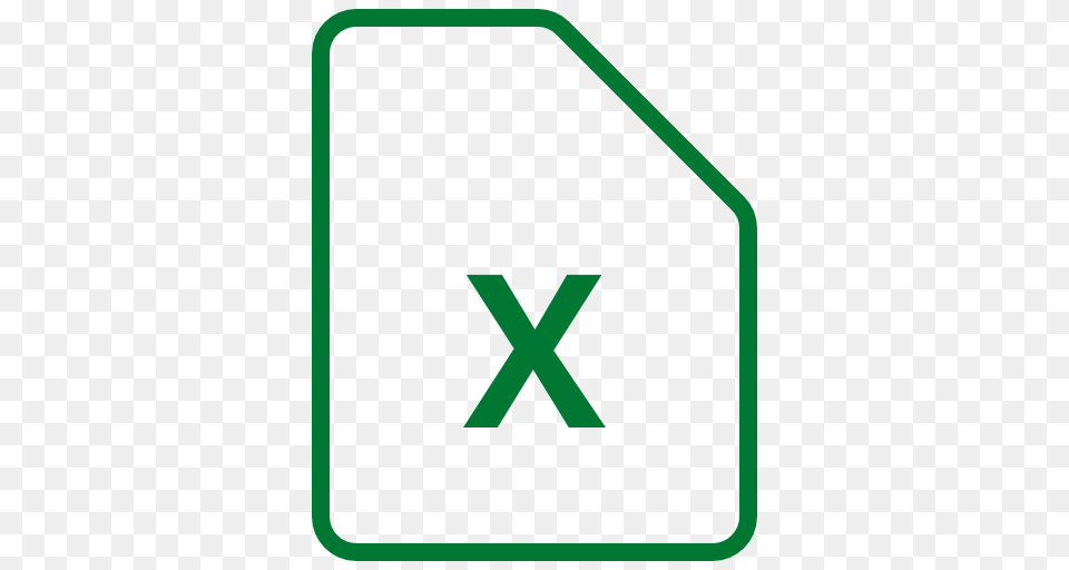 X Excel Icon Of Filetypes Icons, Sign, Symbol, Road Sign, Smoke Pipe Png Image