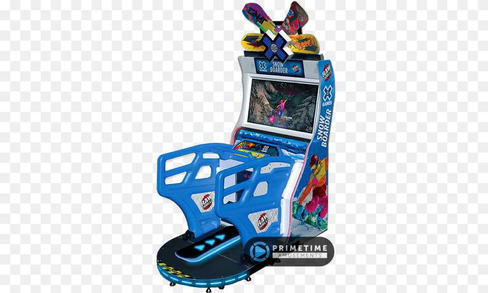 X Games Snowboarder Arcade By Raw Thrills Raw Thrills X Games Snowboarder, Arcade Game Machine, Game, Person, Tape Free Png