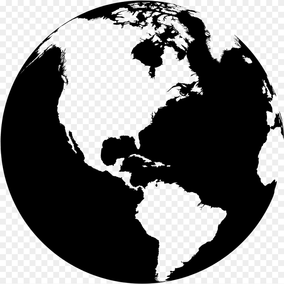 X Globe Clipart, Gray Free Png