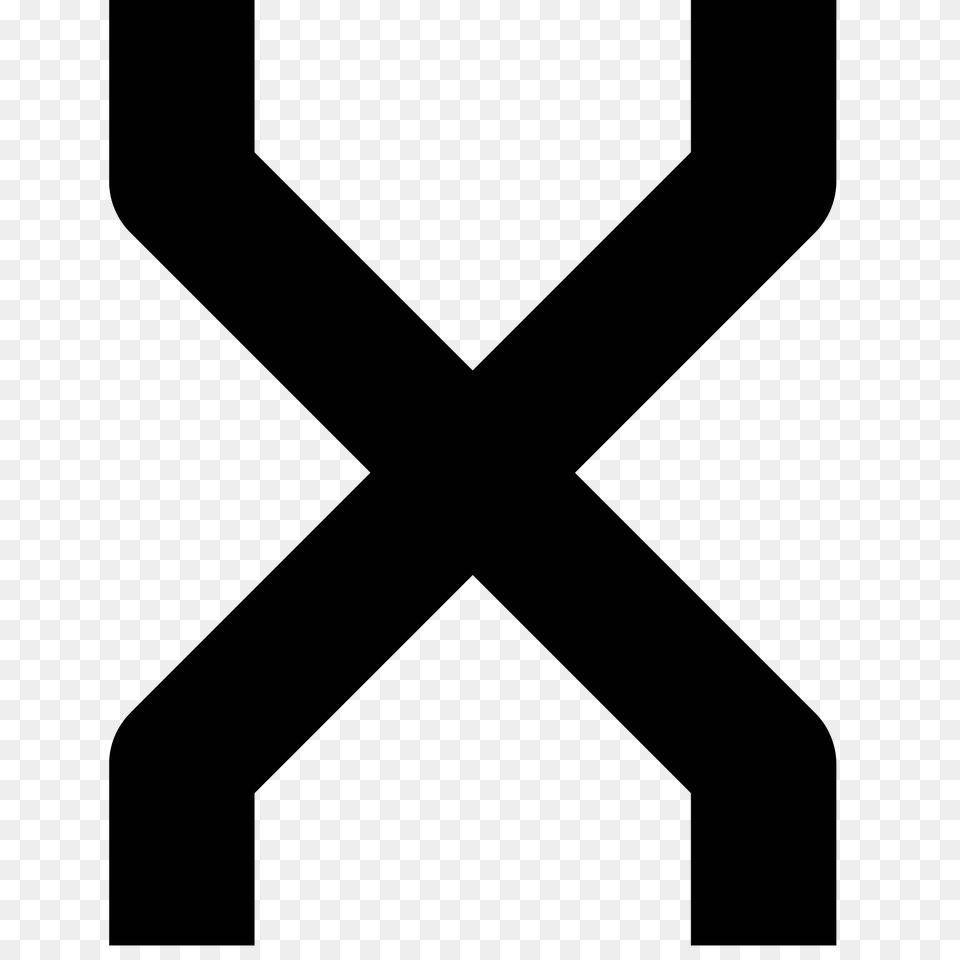 X Icon, Gray Free Png Download