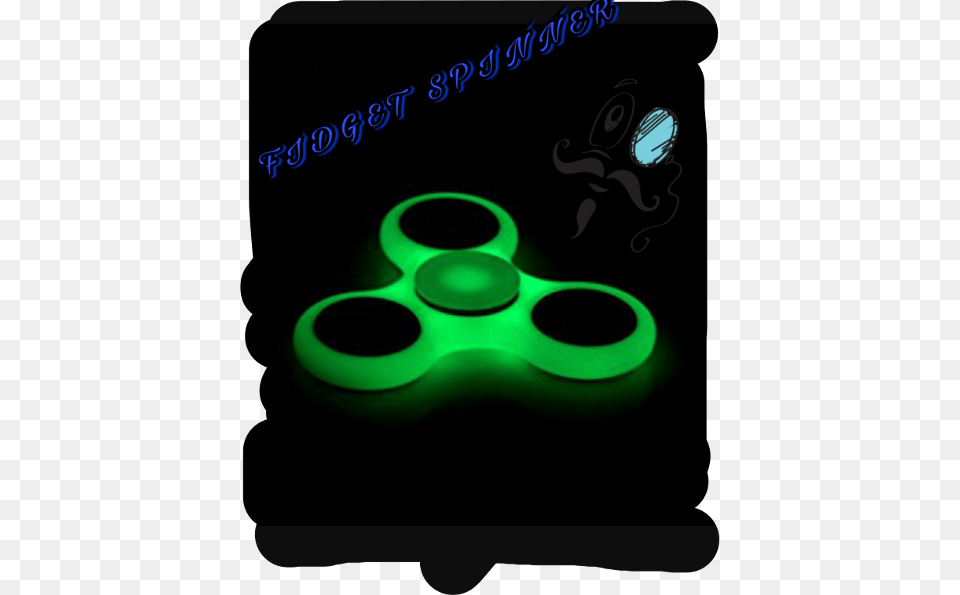 X Krazy Spinner Glow In The Dark Fidget Spinner Stress, Blackboard Free Png