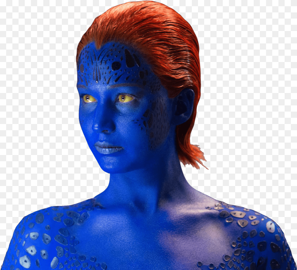 X Man Blue Woman, Adult, Face, Female, Head Png Image