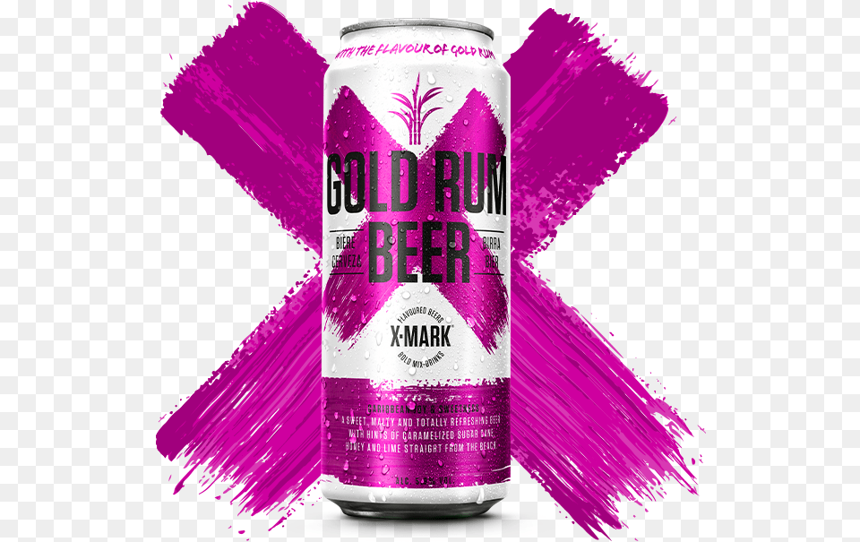 X Mark Beer, Can, Tin, Purple, Alcohol Free Transparent Png