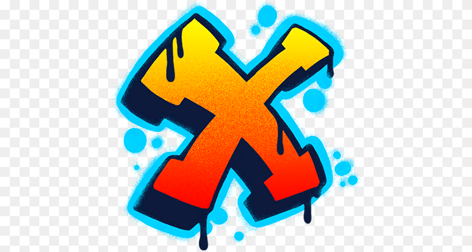 X Mark Fortnite X Mark, Art, Graphics, Graffiti, Modern Art Free Png Download