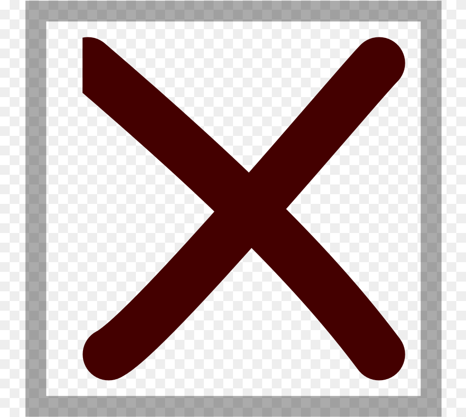 X Mark In A Box, Symbol, Rocket, Weapon, Sign Free Png